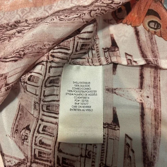 Alice + Olivia Multicolor Blouse with Pink Collar - Picture 11 of 11